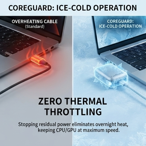 CoreGuard adapter automatically disconnecting at 100% charge
